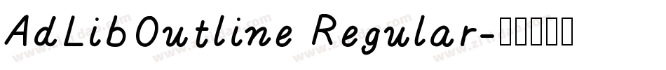 AdLibOutline Regular字体转换